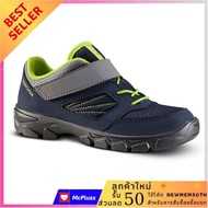 รองเท้าเดินป่าหุ้มส้นสำหรับเด็กพร้อมแถบตีนตุ๊กแกเบอร์ 10 เด็กถึงเบอร์ 2 ผู้ใหญ่รุ่น MH100 (สีน้ำเงิน