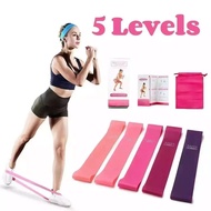 5Pcs/Sports Resistance Band Set Exercise Band Hip Training Rubber Band Fitness/5-40lbs nn（货到付款）