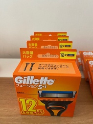 吉列  Gillette 剃鬚刀 刀頭 Fusion 大容量 12片