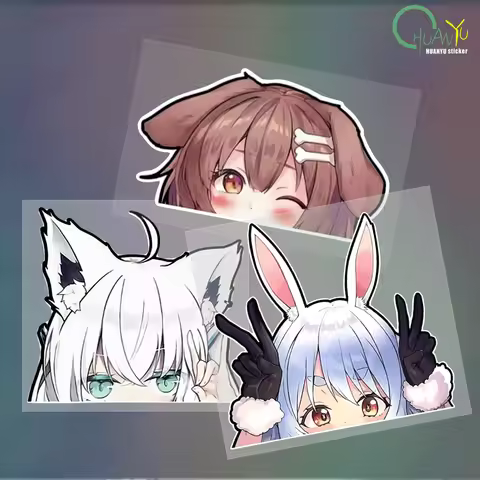 Car sticker JDM damp sticker pain car sticker Cat's ears (Steamed cat-ear shaped bread) girl waterpr