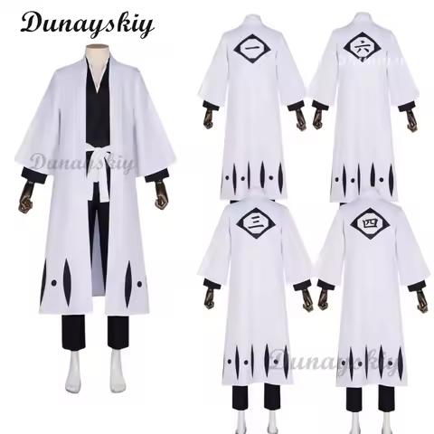 Anime Bleach Aizen Sousuke Cosplay Costume 11th Division Captain Kimono Uniform Halloween Suit For M