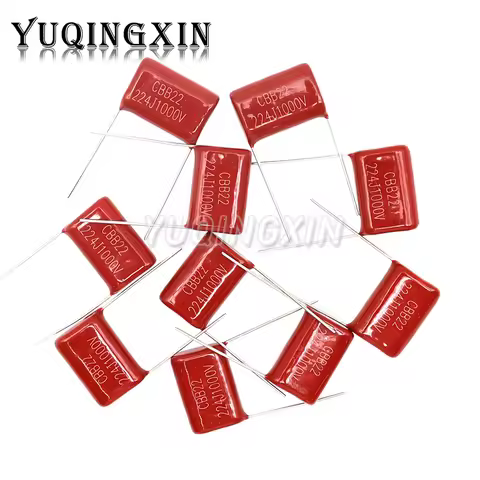 10PCS 63V 100V 250V 400V 450V 630V 2000V CBB Polypropylene film capacitor 101 103 104 105 125J 221 2