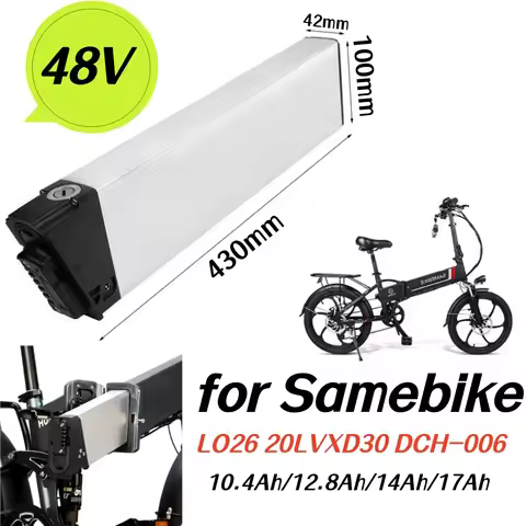 Replacement Batteries 48V 10.4Ah/12.8Ah/14Ah/17Ah Folding bike for LO26 20LVXD30 LAFLY X3 X5 SMLRO S