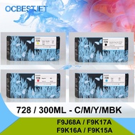 300ML HP 728 ink cartridge for HP DesignJet T730 T830 With Full ink F9J68A F9K17A F9K16A F9K15A