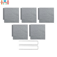 【】5PCS Garden Plastic Fence can Spliced ​ Lawn Fence 7.87*7.87inch Gray