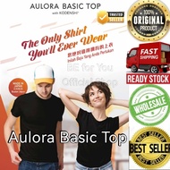 [ READY STOCKS ] AULORA BASIC TOP unisex BLACK⚫color with Kodenshi 100% ORIGINAL Aulora Basic Top T-Shirt