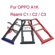 New For OPPO Realme C1 C2 C3 OPPO A1K SIM Card Tray Slot Holder Sim Tray Replacement Part
