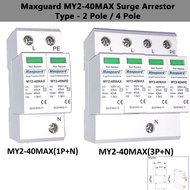 Maxguard Peranti Perlindungan Lonjakan MY2-40Max 40kA 2P/4P Surge Protector Device SPD