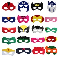 Topeng Mask Party Gift Cartoon Anime Spider-Man Iron Man Captain America Thor Bat Felt Eye Mask