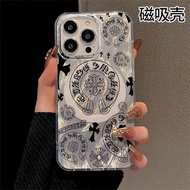 适用iphone15手机壳磁吸支架华为mate70新款magsafe磁吸款手机壳Applicable iphone15 mobile phone shell magnetic suction20251