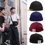 🧅Pure Cotton Sailor Cap Brimless Hat Docker Hat Vintage melon skin cap unisex Beanie hat Kopiah Viral Ustaz Abdul Somad