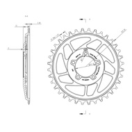 Electric Bicycle Chainring Ebike 36T Chain Ring Offset Correction FOR BAFANG for BBSHD