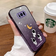 Casing samsung S8 Plus samsung s8 phone case Softcase Silicone shockproof Cover new design Sparkling Cartoon Astronaut SFSYHY01
