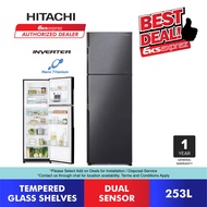 Hitachi 2 Door Inverter Fridge (253L) R-H275P7M BBK - Refrigerator / Peti Sejuk 2 Pintu