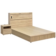 [特價]IHouse-品田 房間3件組(床頭箱+6分底+床頭櫃) 單大3.5尺古橡