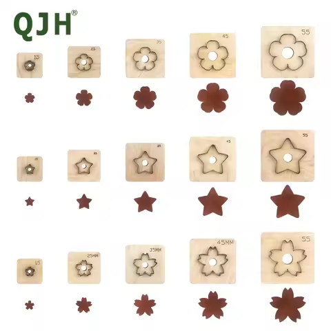 Sakura,Flower,Five-Pointed Stars Leather Die Cut, Steel Rule Punch Mold, DIY Metal Die Cutter Punch 