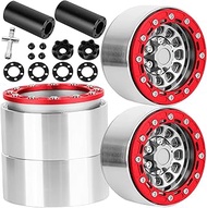 RcarmubWow RC 1.9 Beadlock Aluminum Deep-Dish Wheels w/Adjustable Offset for 1/10 RC Crawler SCX10 T