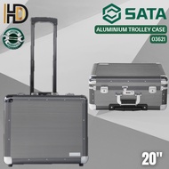 SATA Aluminum Trolley Case 20" / Heavy Duty Aluminum Trolley Tool Box Case With Wheel / 03621