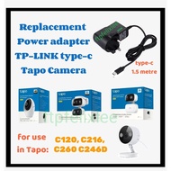 Premium Replacement Adapter type-c for TP-Link cctv camera 1.5 metre adaptor for tplink C120 C216 C2