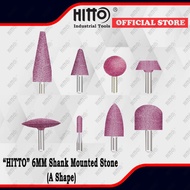 [ HITTO ] 6MM SHANK MOUNTED STONE BURR STONE ABRASIVE WHEEL MOUNTED GRINDING STONE BATU ASAH DRILL (