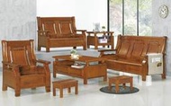 【DH】商品名稱 K555商品名稱《志揚》1+2+3人座實木柚木色沙發組椅含大/小茶几輔助椅*2(圖一)台灣製.可拆賣