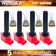 4PCS IGNITION COIL FOR Mitsubishi Lancer Evolution Ralliart EVO 10 EVOX 10 GSR MR 2.0L 4B11 T/C 1831