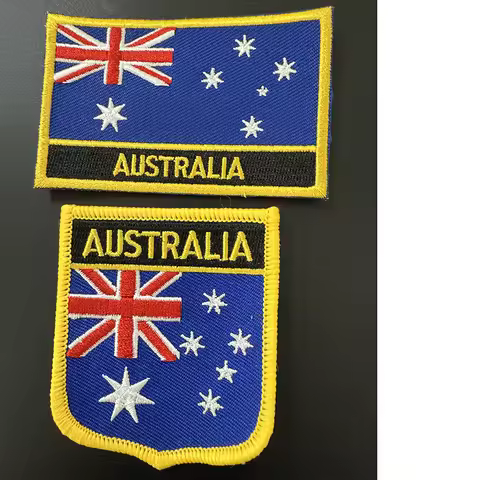 Australia National Flag Embroidered Iron on Patches for Clothing Metal badges