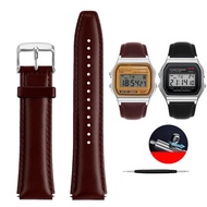 Tali Jam Tangan Kulit Tulen untuk Casio Retro Small Square A159W-N1 A158WA A168 A159 AE1200 AQ230 70