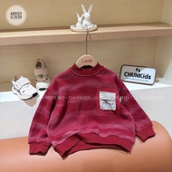 ADO123 - Big red sweater FOR KIDS with wrinkled wind bag ID.YMUYPCLUB - 25287