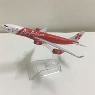 AirAsia A340 Diecast miniature plane made of iron, 16 centi, no wheels