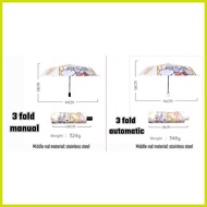 ◳ ✱ ➦ ♠ Sailor Moon Umbrella Folding Automatic UV Protection Fibrella Small Umbrella For Kids Girls