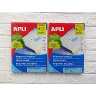 APLI White Sticker Labels A4 Size 100 Sheets