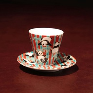 九谷燒 吉祥小酒杯 豆皿 套組 熊貓