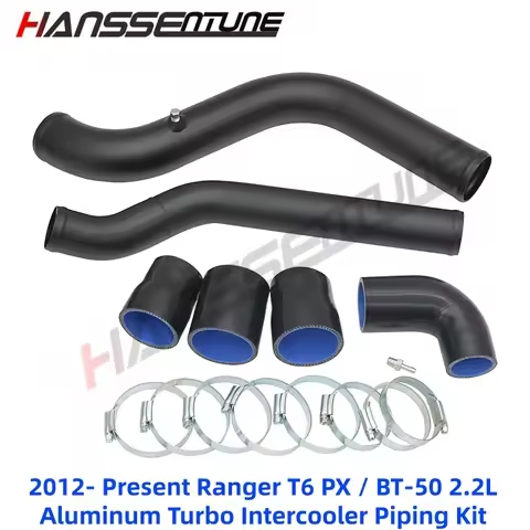 HANSSENTUNE Aluminum Turbo Intercooler Piping Kit for Ford Ranger T6 T7 PX BT-50 2.2L 2012-Present -