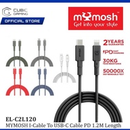 MYMOSH EL-C2L120 CABLE I-CABLE TO USB-C PD 1.2M/FAST CHARGING/ 30KG TEAR RESISTANCE/ CHARGE & SYNC/ 