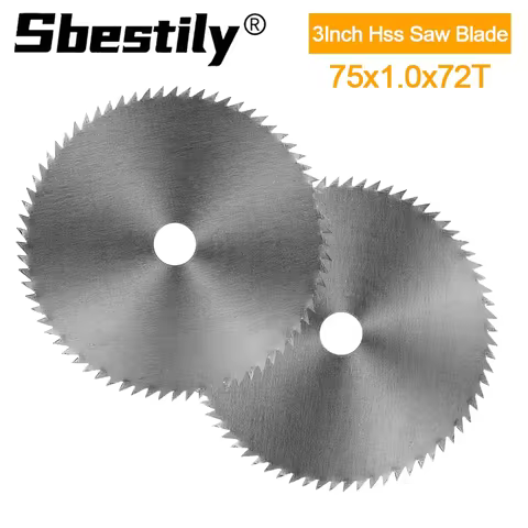 1/3/5pcs 3' X3/8 Inch 72T HSS Circular Saw Blade 75mm Wood Cutting Disc Rotary Tool for Wood Plastic