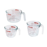 Pyrex 3-Piece Glass Measuring Cup Set, Clear (1118990)