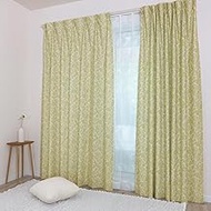 [144 Size] William Morris Drape Curtain + Lace Curtain Set of 4 [Thistle Thistle] 51.2 x 76.2 inches