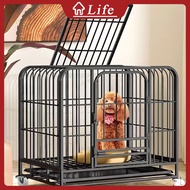 Collapsible Pet Cage Dog Cage Pet Cage in Square Tube Dog Cage Cat Cage Small Dog Medium-sized Dog Large Dog Cage Bold and Thickened Iron Cage Small Dog Teddy Dog Iron Cage