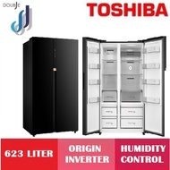 Toshiba (623L) Side by Side Fridge GR-RS780WE-PGY (22) Inverter Refrigerator