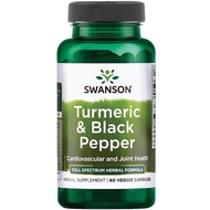美國Swanson 薑黃素 & 黑胡椒 60粒
