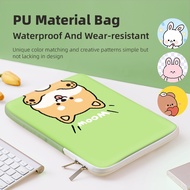 Cute Wind Laptop Sleeve Laptop Bag 12-15 Inch PU Leather Shockproof Bag for Dell Asus Acer HP Lenovo