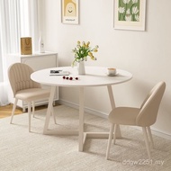 Table Small Apartment Dining Table Rock Luxury Reception Table Chair Household Board Round Table Cre