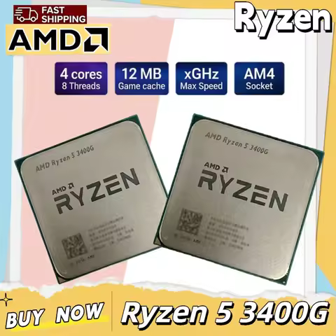 AMD Ryzen 5 3400G 3.7GHz Quad-Core Eight-Thread 65W CPU Processor YD3400C5M4MFH Socket AM4 Loose Pie