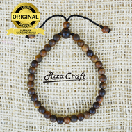 Gelang Tasbih Kayu Gaharu Wangi Kalimantan Bulat Super King Grade A motif Zebra Unik Langka 33 Butir