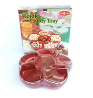 Toples Sekat 6 Bunga Candy Toples Putar Toples Kue Tempat Kue Lebaran Toples Candy Box Toples Candy