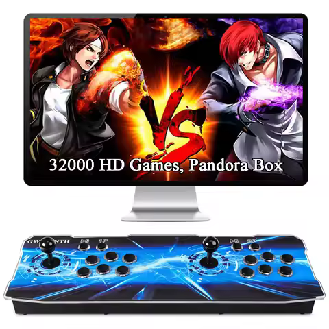 GWALSNTH Pandora 32000 in 1 Arcade Console Game Box 3D Retro Video Game 8 Way Joysticks Push Buttons