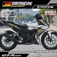 Supra Transparent Sticker GTR - Honda Supra Motorcycle Variation List Sticker GTR 150 R Already Cut 