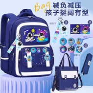 Old Men Women Sixth Grade Backpack 6-12 Reduce Burden Schoolbag One Two Three Capacity Children Back