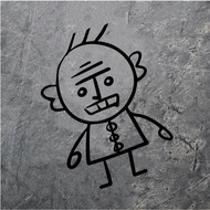 Sticker Kereta Lelaki Tua Ding / Pelekat Vinyl